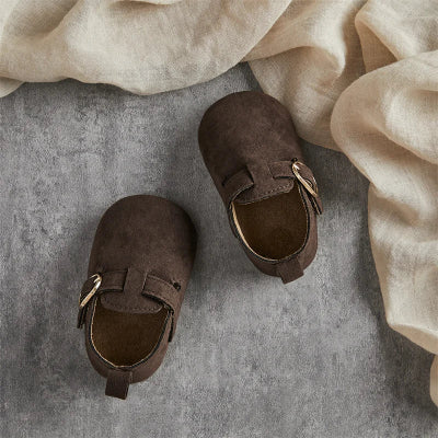 chaussure bebe souple garçon cafe