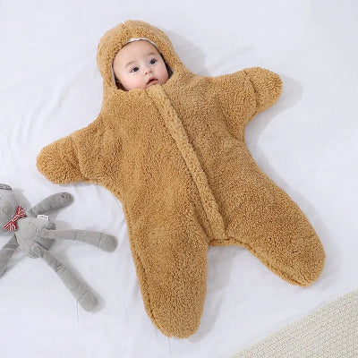 combinaison bebe étoile marron