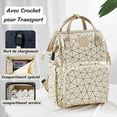 Sac a langer multifonctionnel blanc