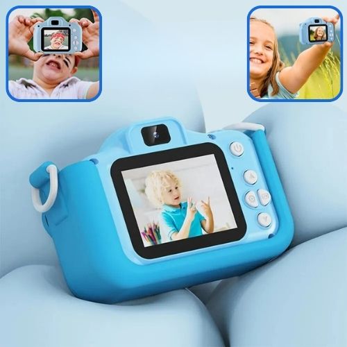 appareil photo enfant dinosaure bleue