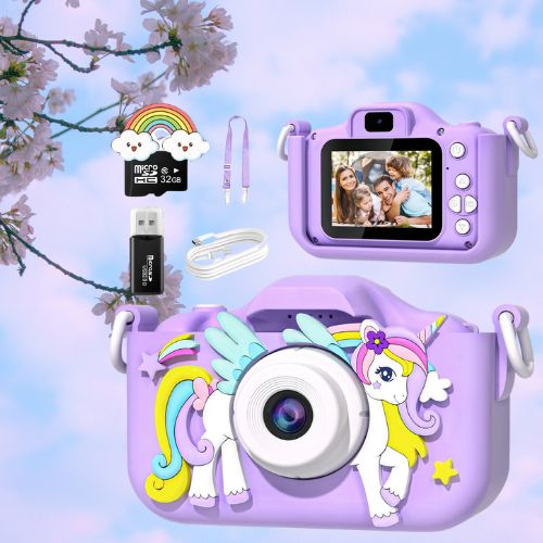 appareil photo enfant licorne violet