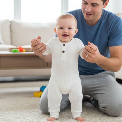 Barboteuse​ beb blanche