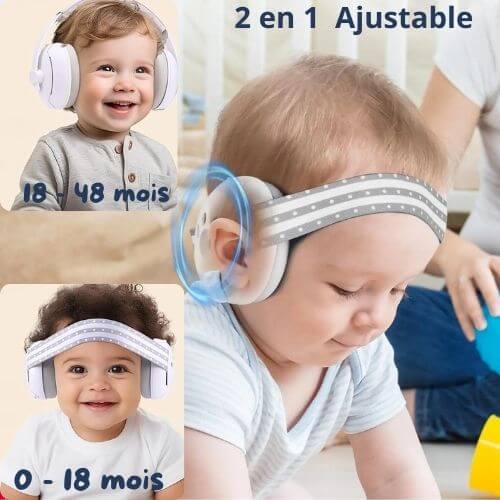 casque anti bruit bébé bambinPaisible ajustable 