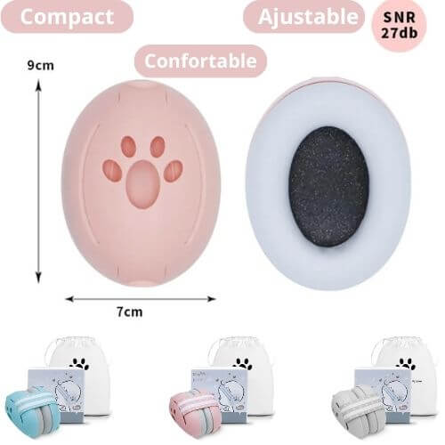 casque anti bruit bébé séréni caractéristiques et Coloris disponibles 