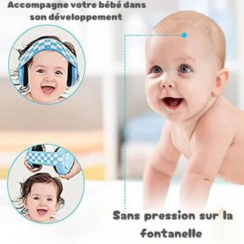 casque anti bruit bébé tranquilou™ protège la fontanelle 