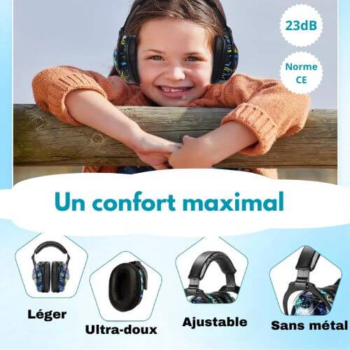 casque anti bruit enfant CalmiKids confortable