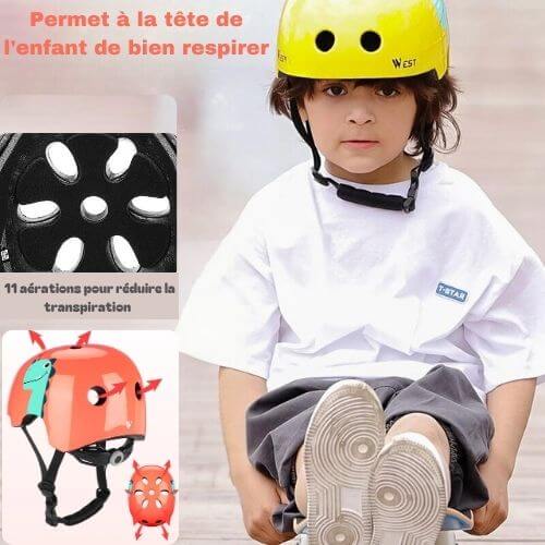 casque enfant WEST réduit la transpiration