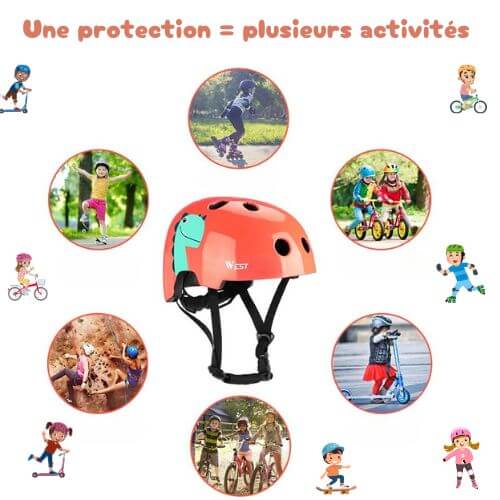 casque enfant WEST  vélo trottinette 