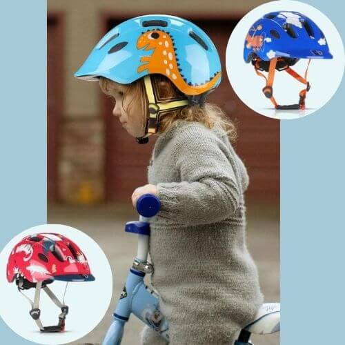 casque velo enfant Dinos design amusant