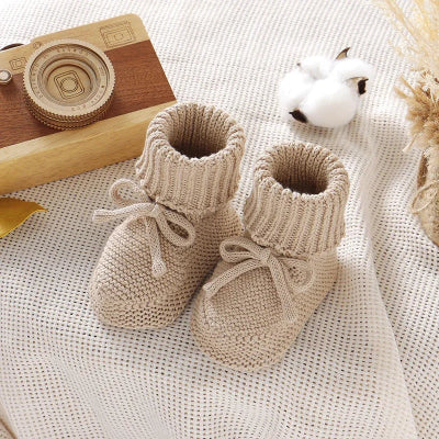 chaussure bebe en crochet beige 