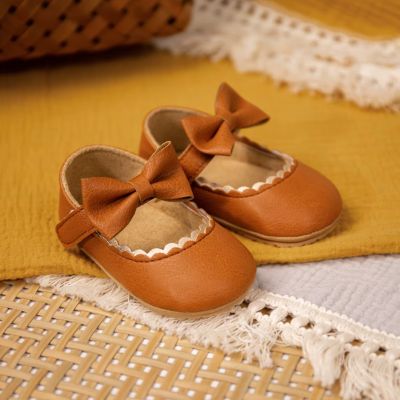 chaussure bebe souple fille marron