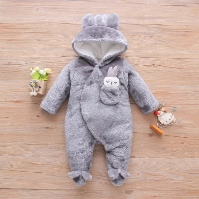 combinaison bebe polaire gris