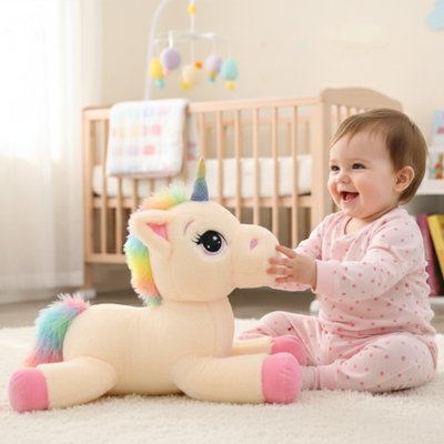 Licorne peluche fille