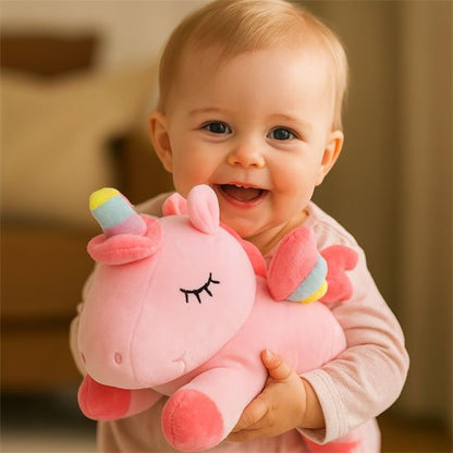 Licorne peluche rose
