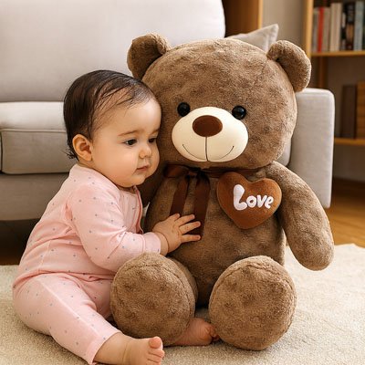 Ours en peluche marron