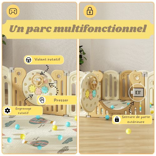 parc bebe beige multifonctionnel 