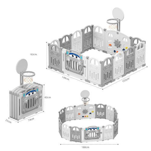 parc bebe gris modulable