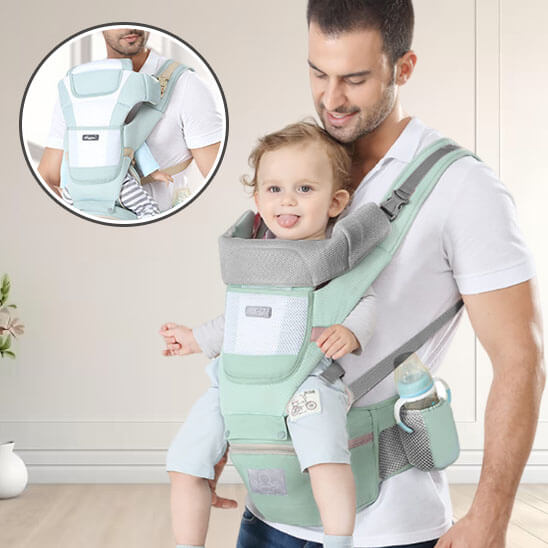 porte bebe ergonomique vert