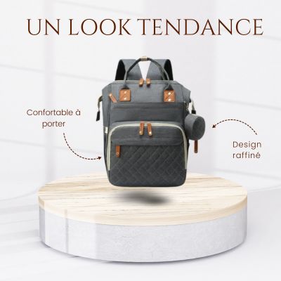 sac a langer imperméable gris 